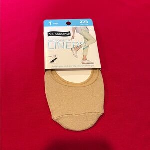 🎁NWT No Nonsense Microfiber Liners with Stay Put Heel
